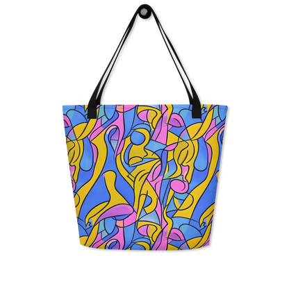 Large Tote Bag w/ Pocket - Cosmic Curves