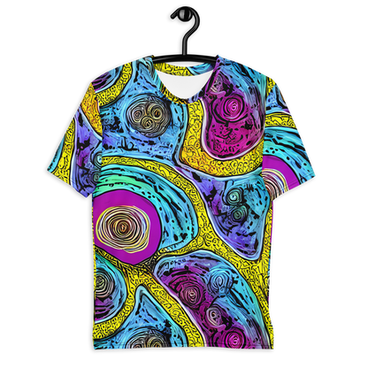 Men's Crew Neck T-Shirt - Orbiting Orbs