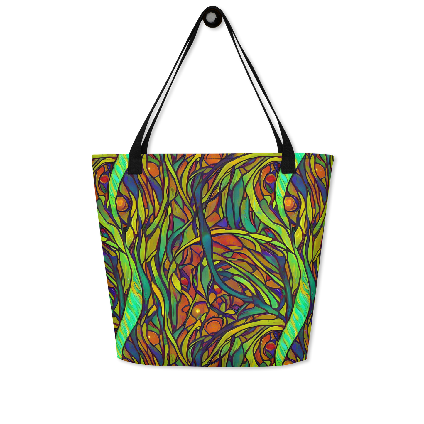 Large Tote Bag w/ Pocket - Cosmic Garden