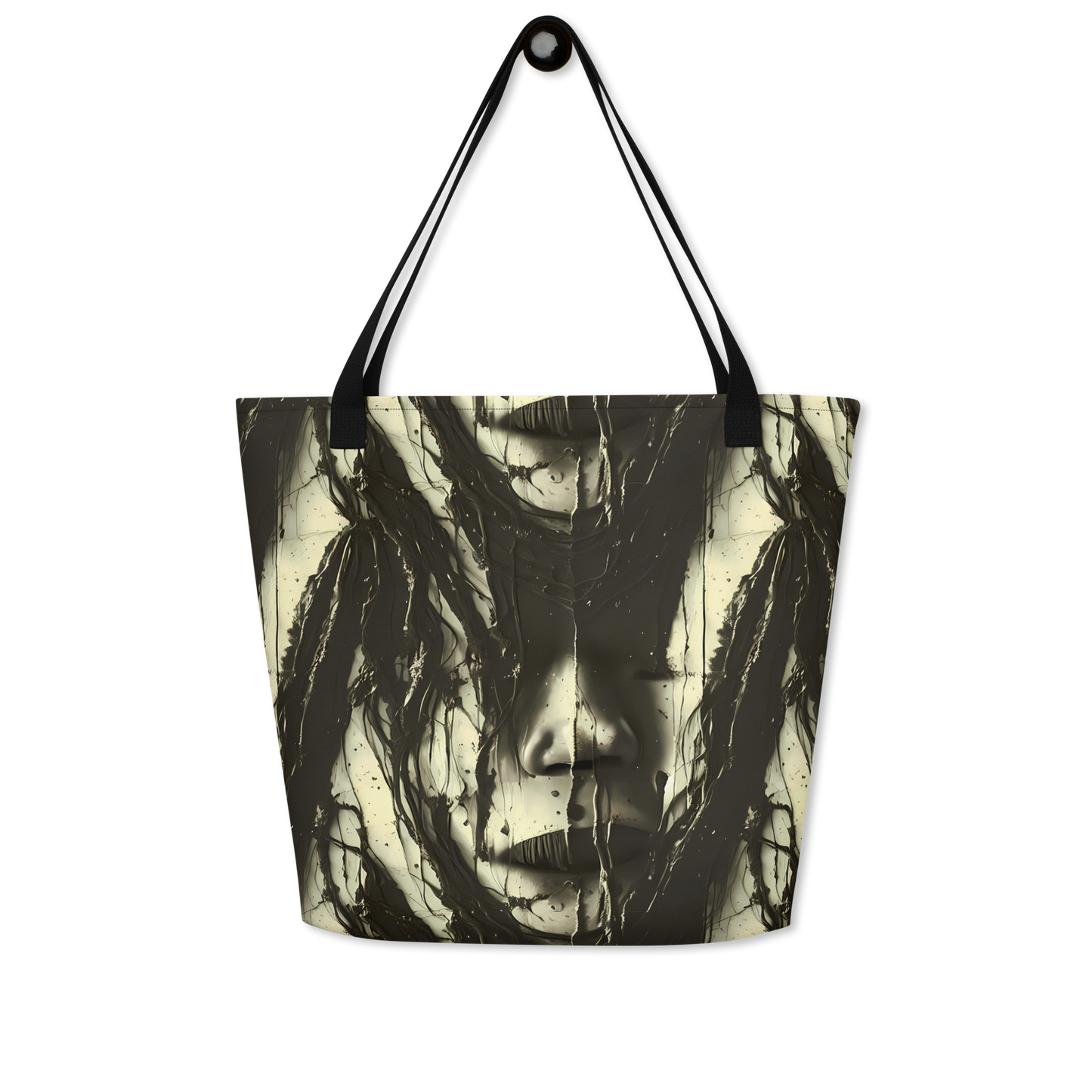 Large Tote Bag w/ Pocket - Eclipse Veil