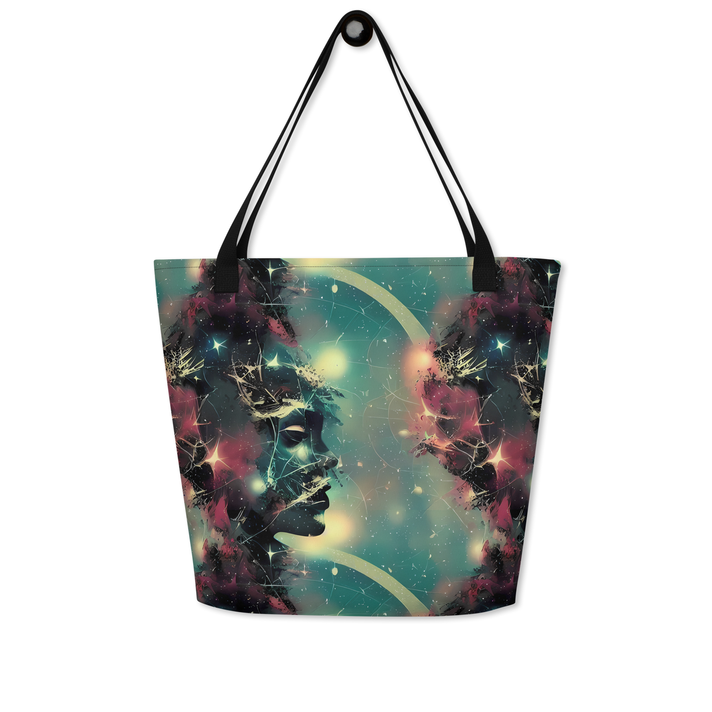 Large Tote Bag w/ Pocket - Galactic Serpent