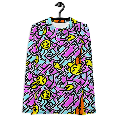 Women's Rash Guard - Punk Doodles