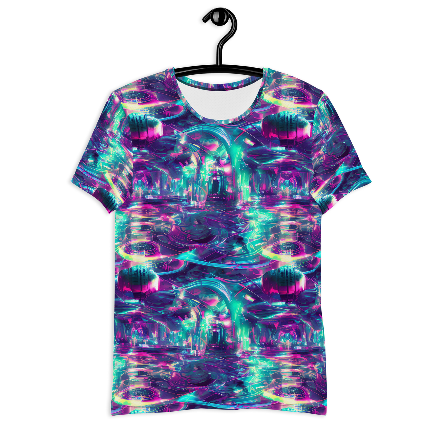 Men's Athletic T-Shirt - Synthwave Surge