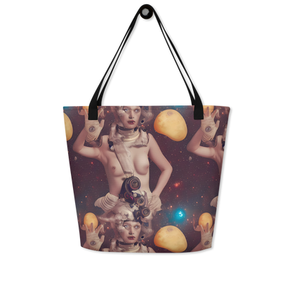 Large Tote Bag w/ Pocket - Nebula Siren