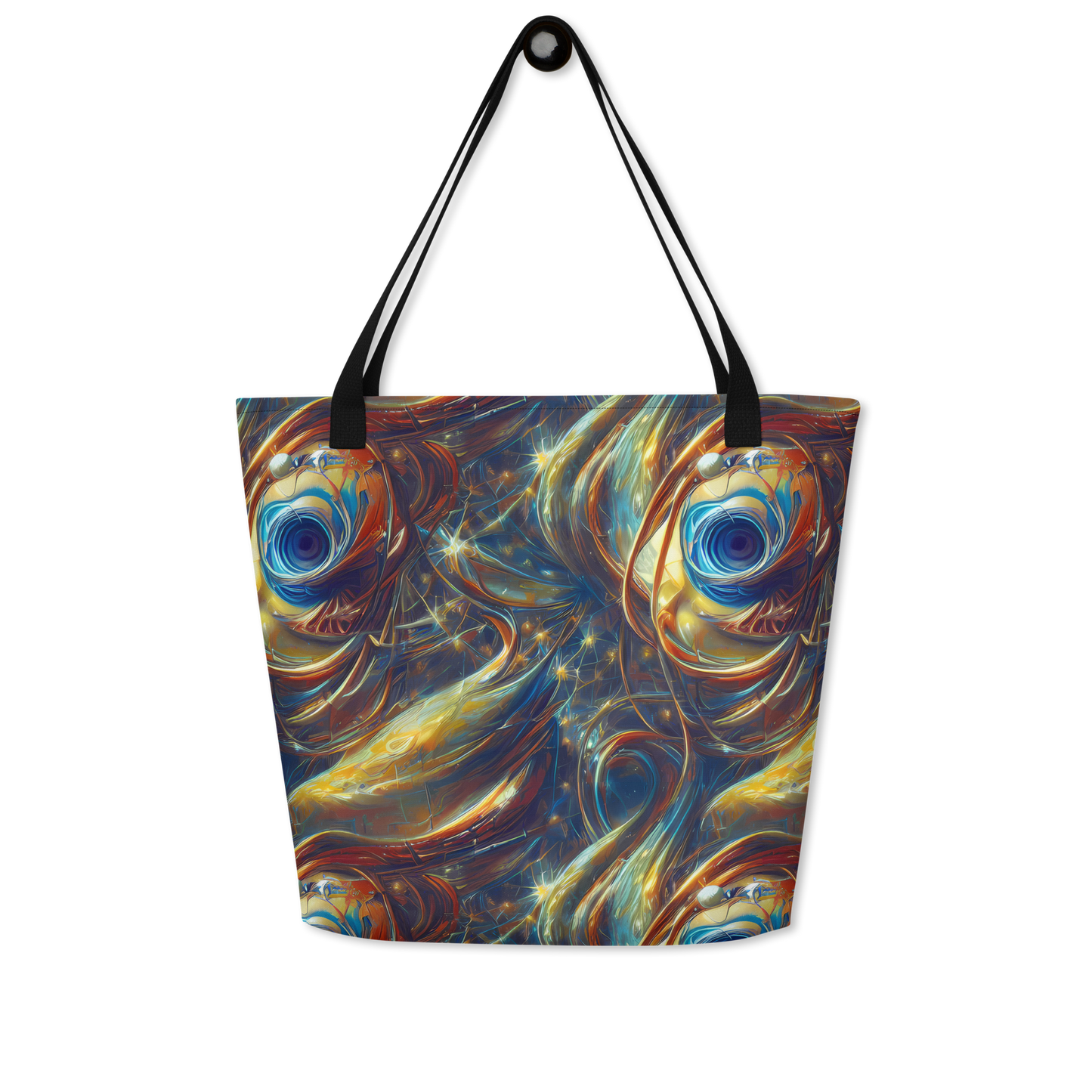 Large Tote Bag w/ Pocket - Celestial Vortex