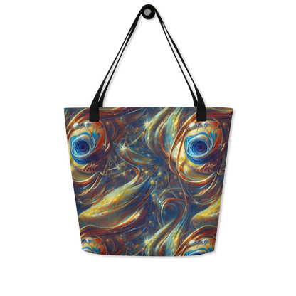 Large Tote Bag w/ Pocket - Celestial Vortex