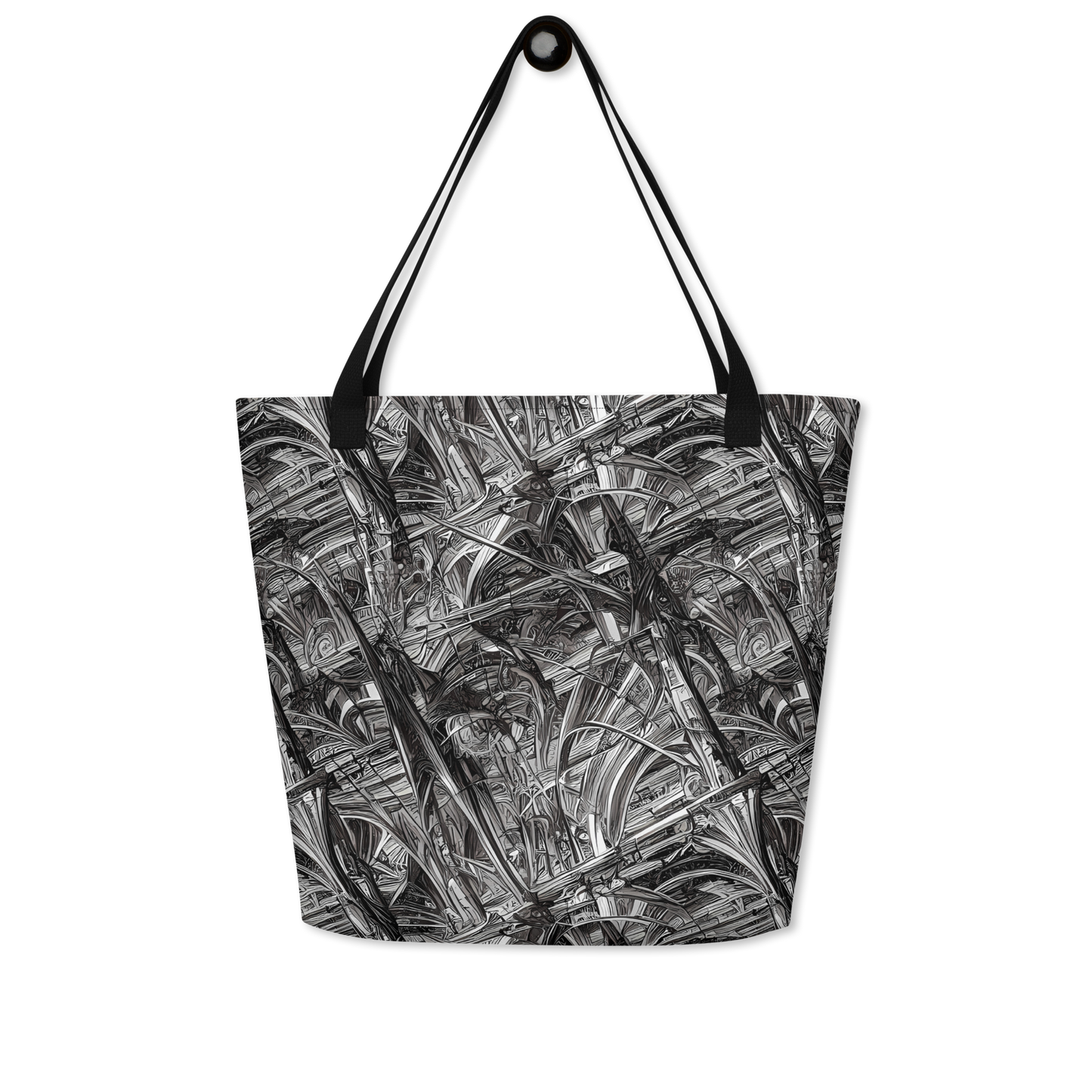 Large Tote Bag w/ Pocket - Gothic Whirlwind