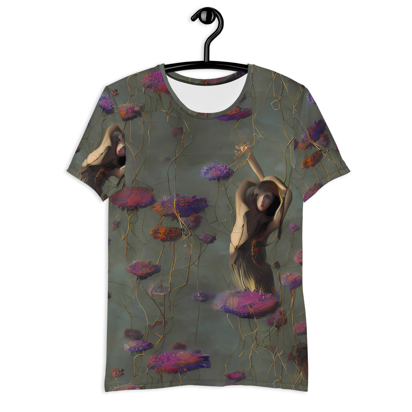 Men's Athletic T-Shirt - Ethereal Bloom