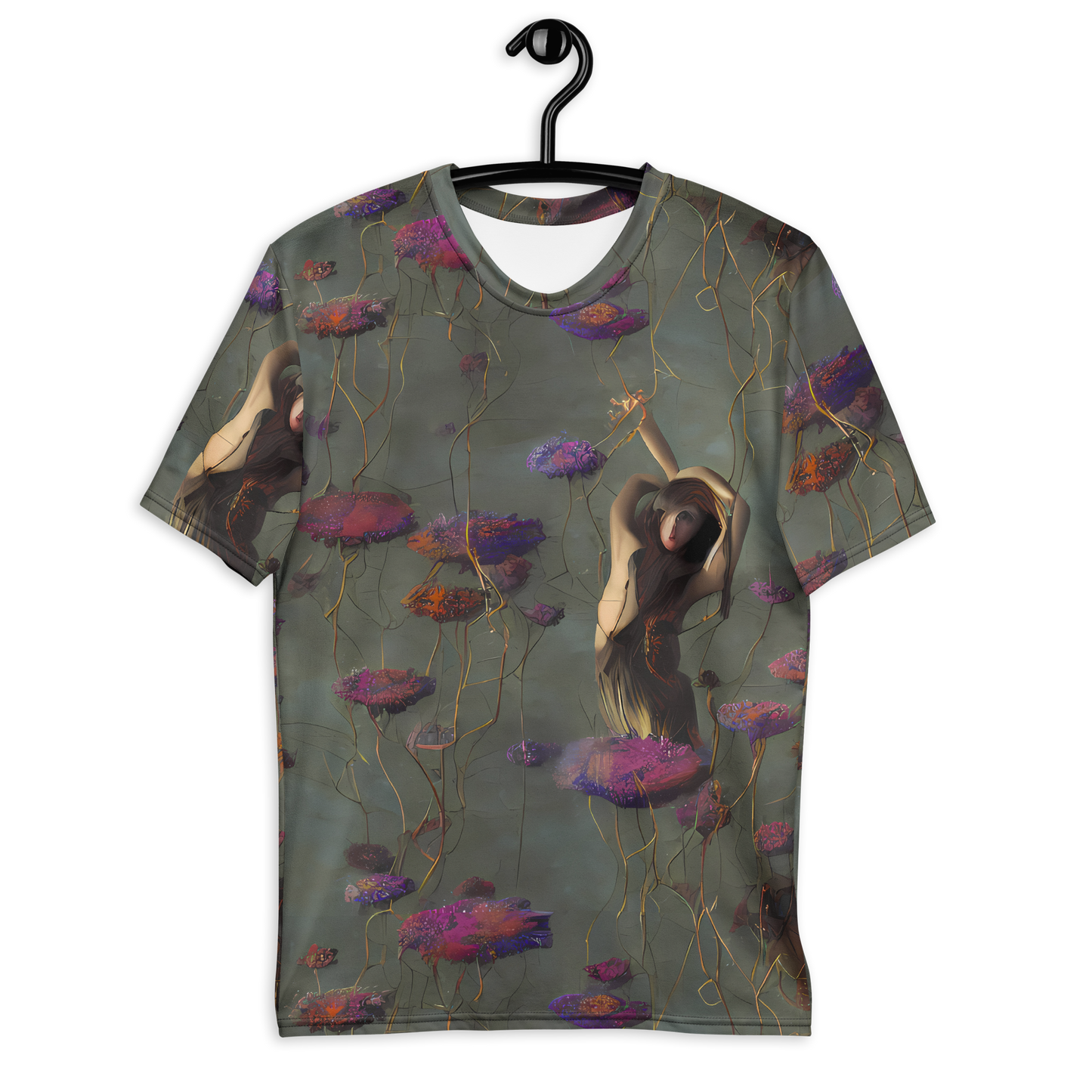 Men's Crew Neck T-Shirt - Ethereal Bloom