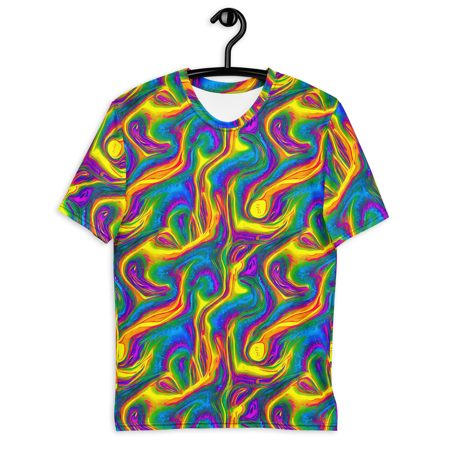 Men's Crew Neck T-Shirt - Electric Aurora