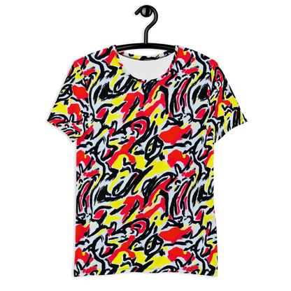 Men's Athletic T-Shirt - Cosmic Brushstrokes