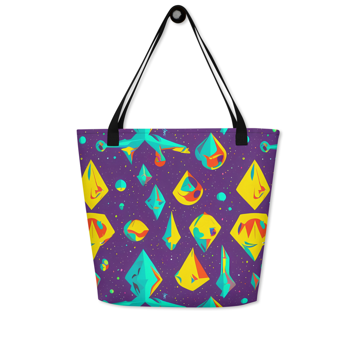 Large Tote Bag w/ Pocket - Cascading Prism