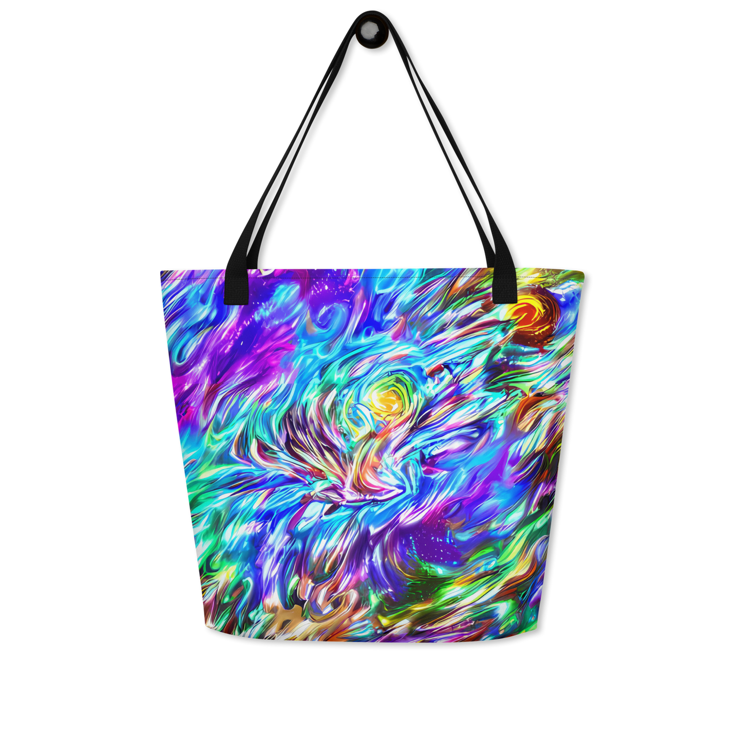 Large Tote Bag w/ Pocket - Faini Whirlwind