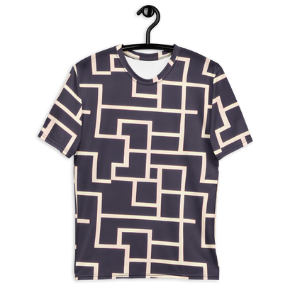 Men's Crew Neck T-Shirt - Gilded Gridlock