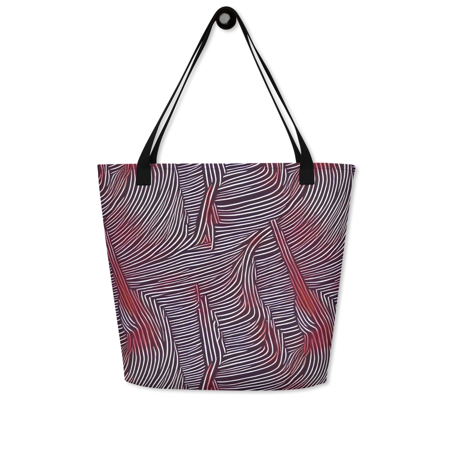 Large Tote Bag w/ Pocket - Nebula Waves