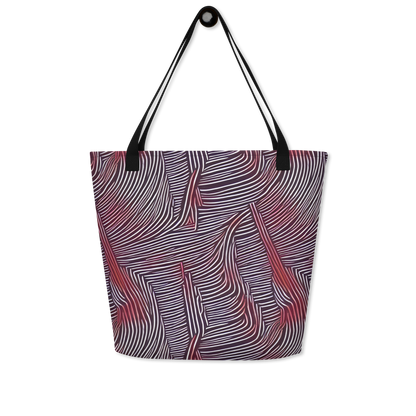 Large Tote Bag w/ Pocket - Nebula Waves