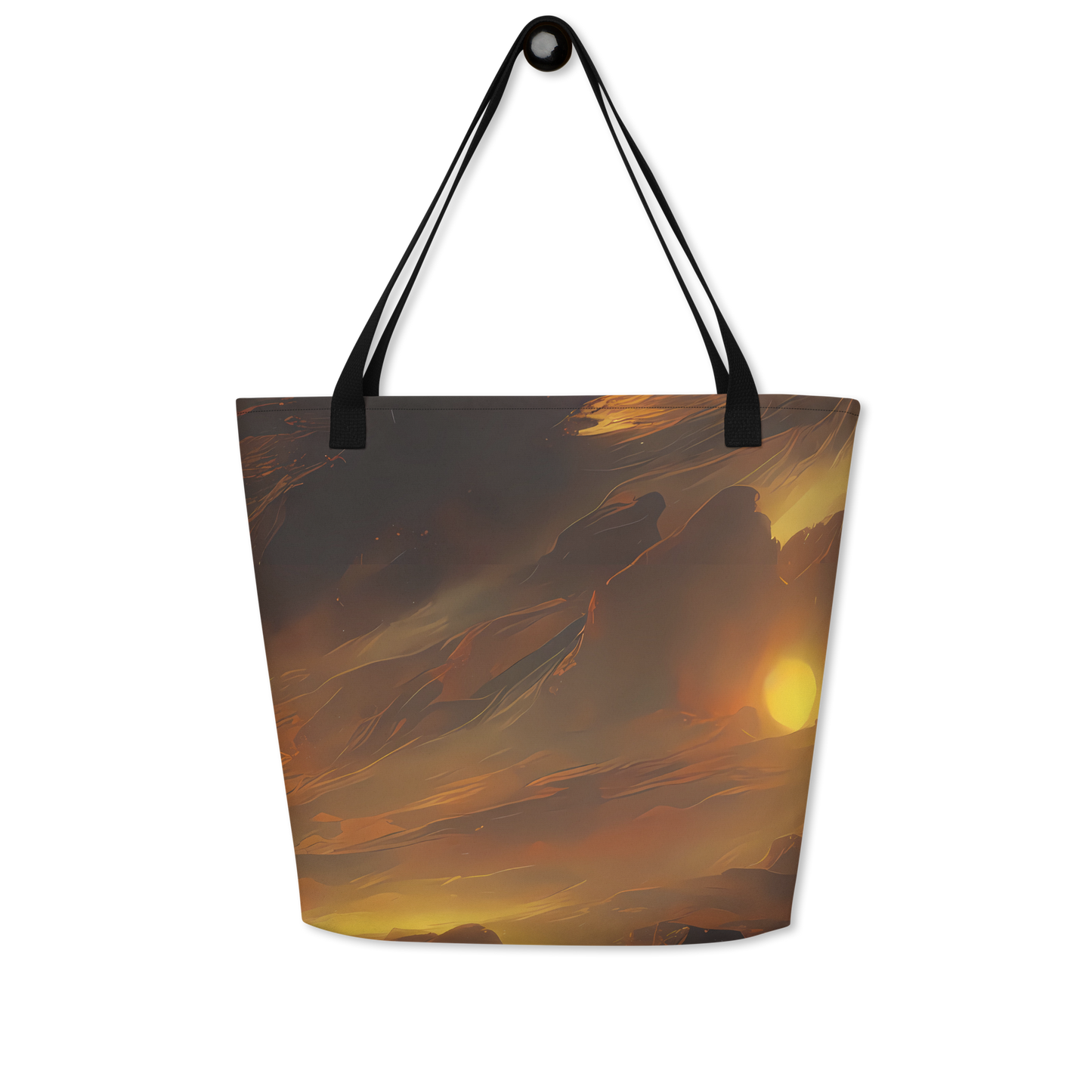 Large Tote Bag w/ Pocket - Sunset Shores