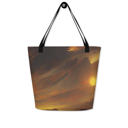 Large Tote Bag w/ Pocket - Sunset Shores