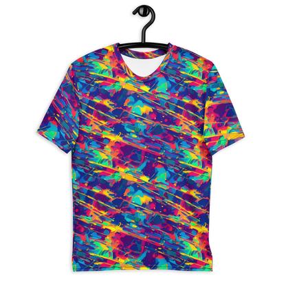 Men's Crew Neck T-Shirt - Spectrum Streaks