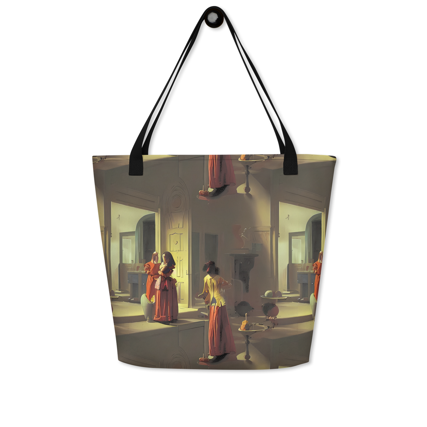Large Tote Bag w/ Pocket - Surreal Shadows
