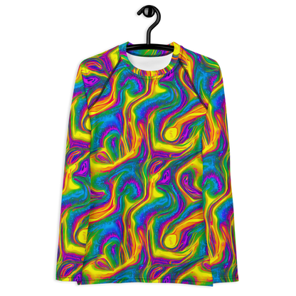 Women's Rash Guard - Electric Aurora