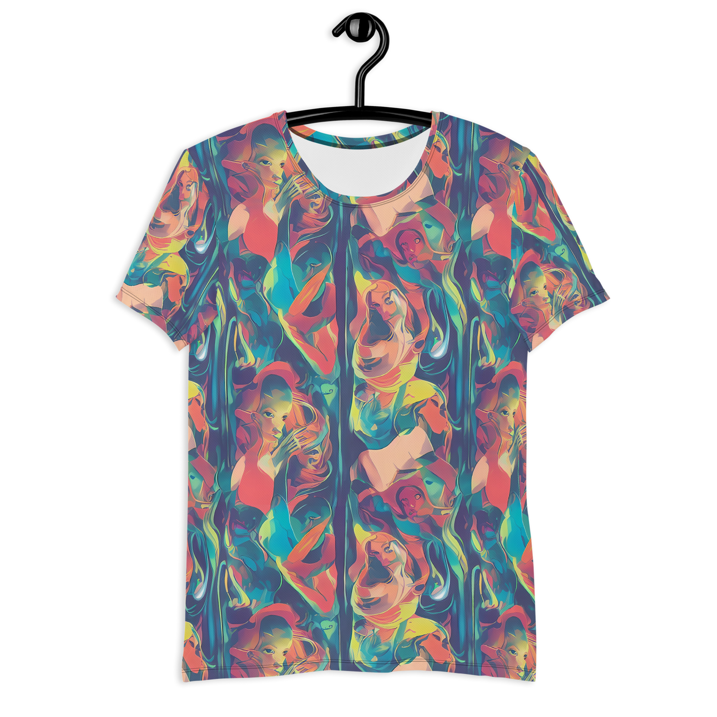 Men's Athletic T-Shirt - Neon Aurora