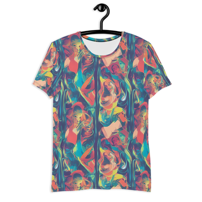 Men's Athletic T-Shirt - Neon Aurora