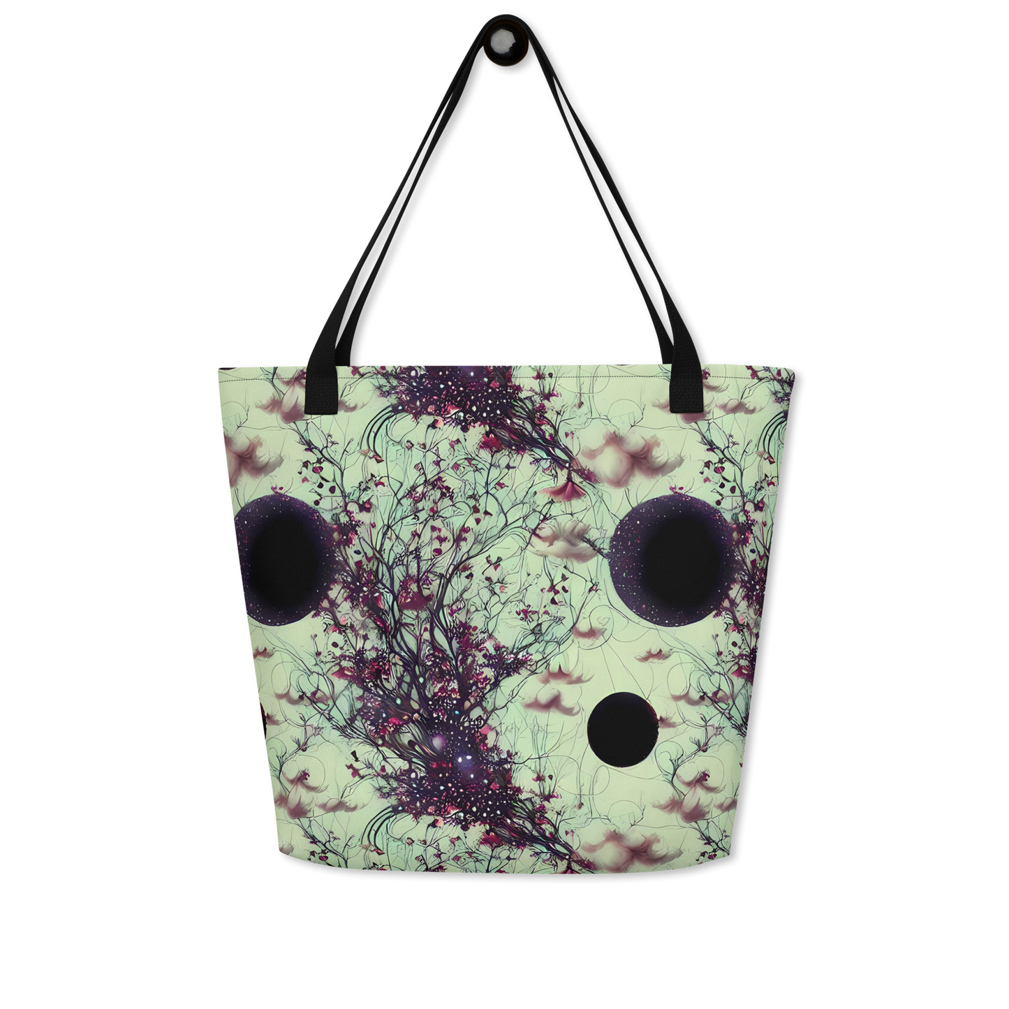 Large Tote Bag w/ Pocket - Celestial Bloom