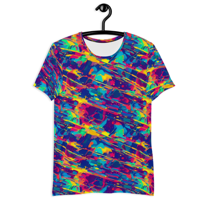 Men's Athletic T-Shirt - Spectrum Streaks