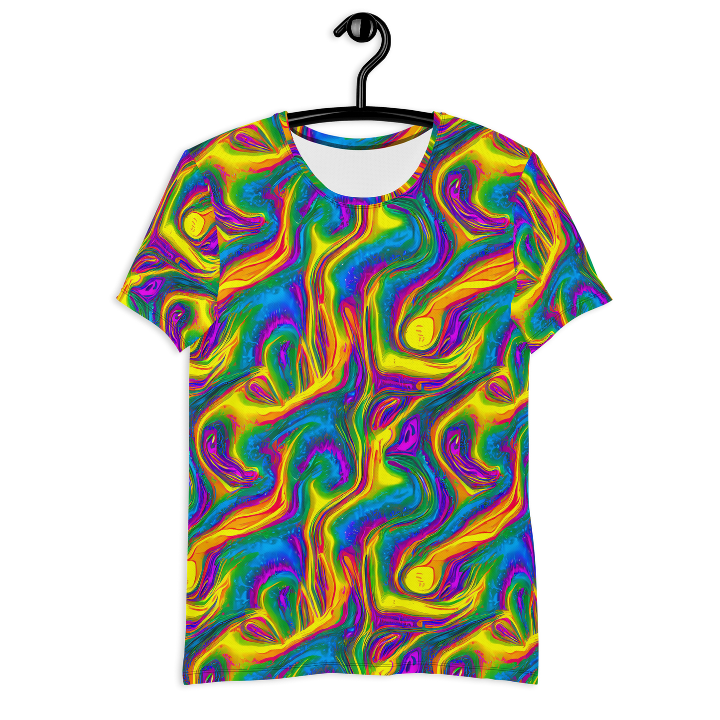 Men's Athletic T-Shirt - Electric Aurora