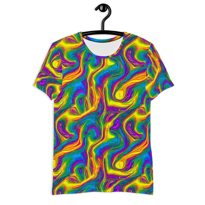 Men's Athletic T-Shirt - Electric Aurora
