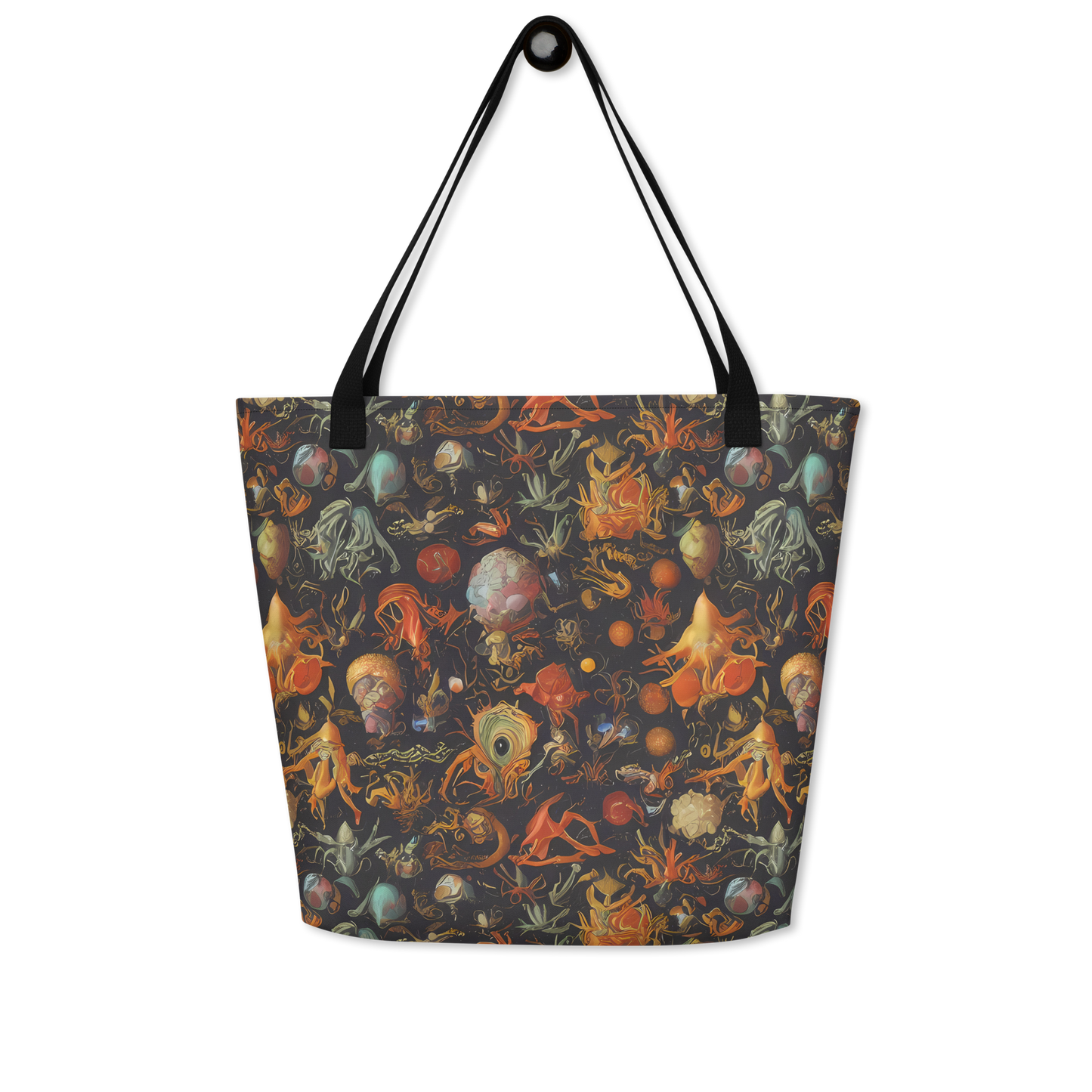 Large Tote Bag w/ Pocket - Florescent Void