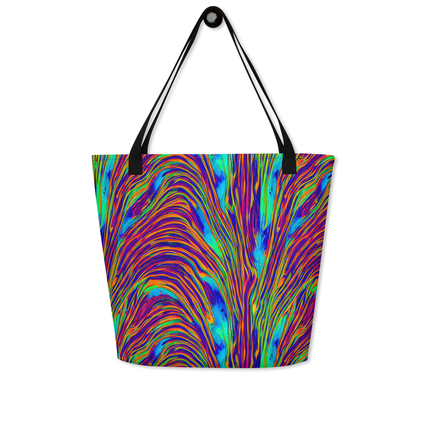 Large Tote Bag w/ Pocket - Lux Waves