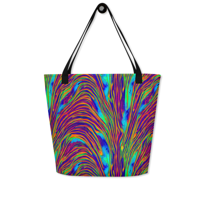 Large Tote Bag w/ Pocket - Lux Waves