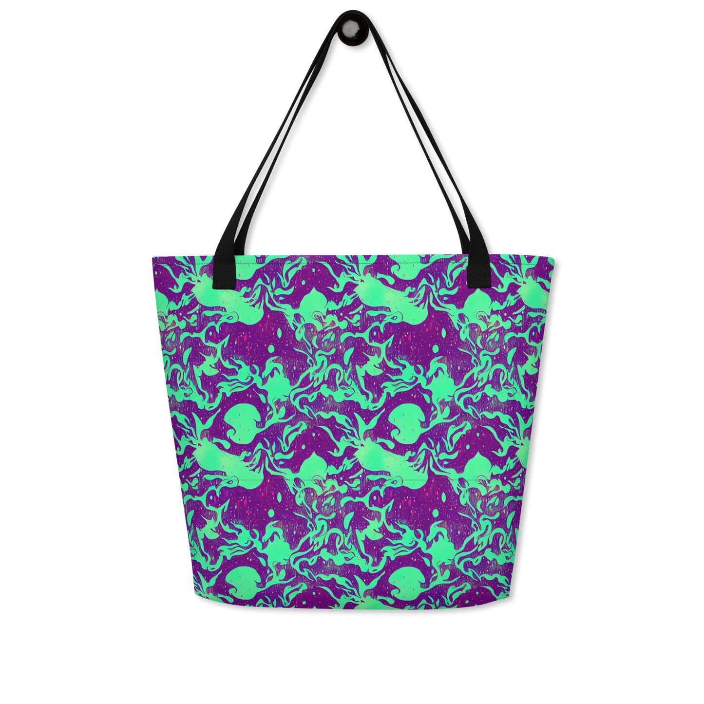 Large Tote Bag w/ Pocket - Alien Ripples