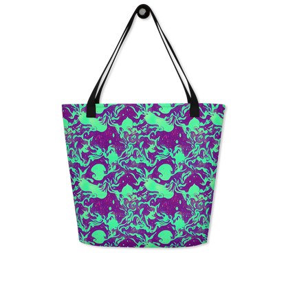 Large Tote Bag w/ Pocket - Alien Ripples