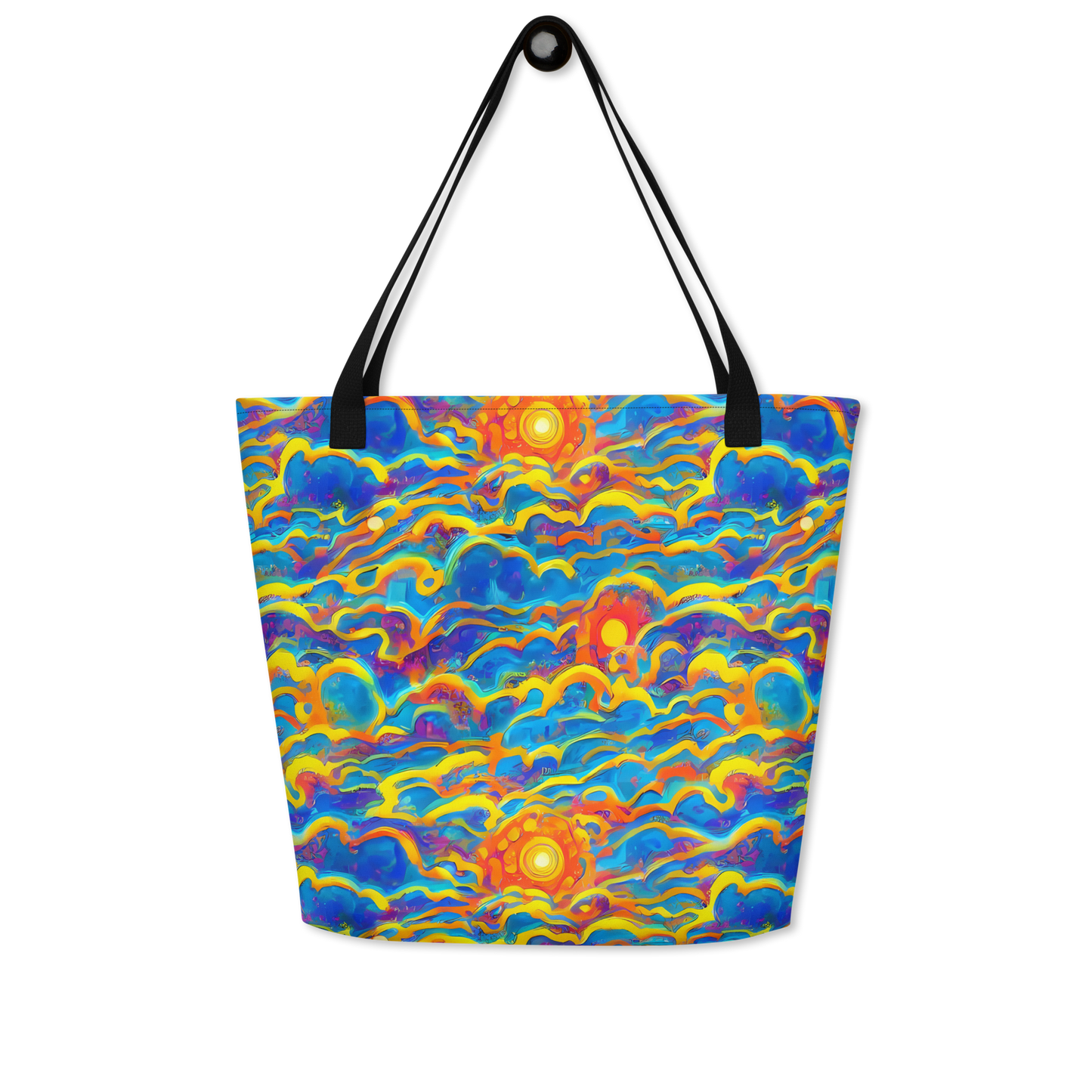 Large Tote Bag w/ Pocket - Chroma Ripple