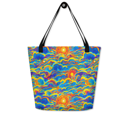 Large Tote Bag w/ Pocket - Chroma Ripple