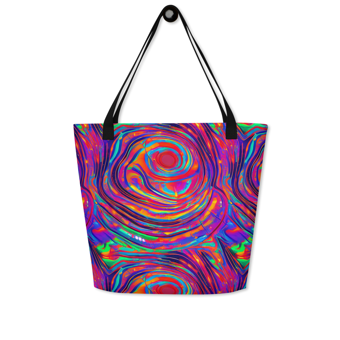 Large Tote Bag w/ Pocket - Quantum Spiral