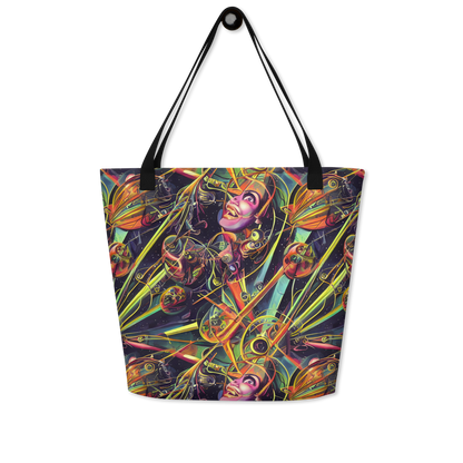 Large Tote Bag w/ Pocket - Psychedelic Deep Space