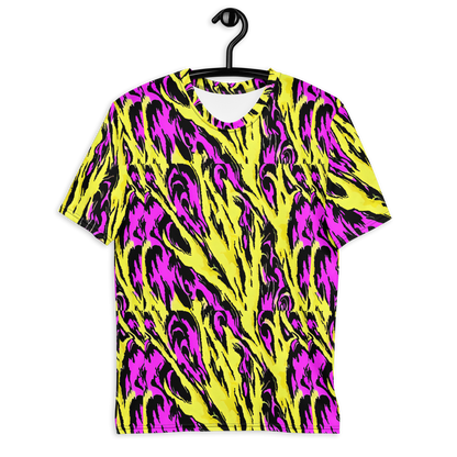 Men's Crew Neck T-Shirt - Neon Savanna