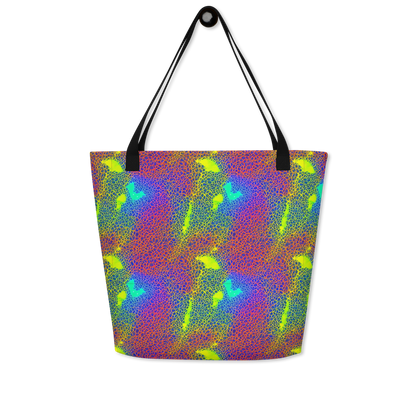 Large Tote Bag w/ Pocket - Prismatic Web