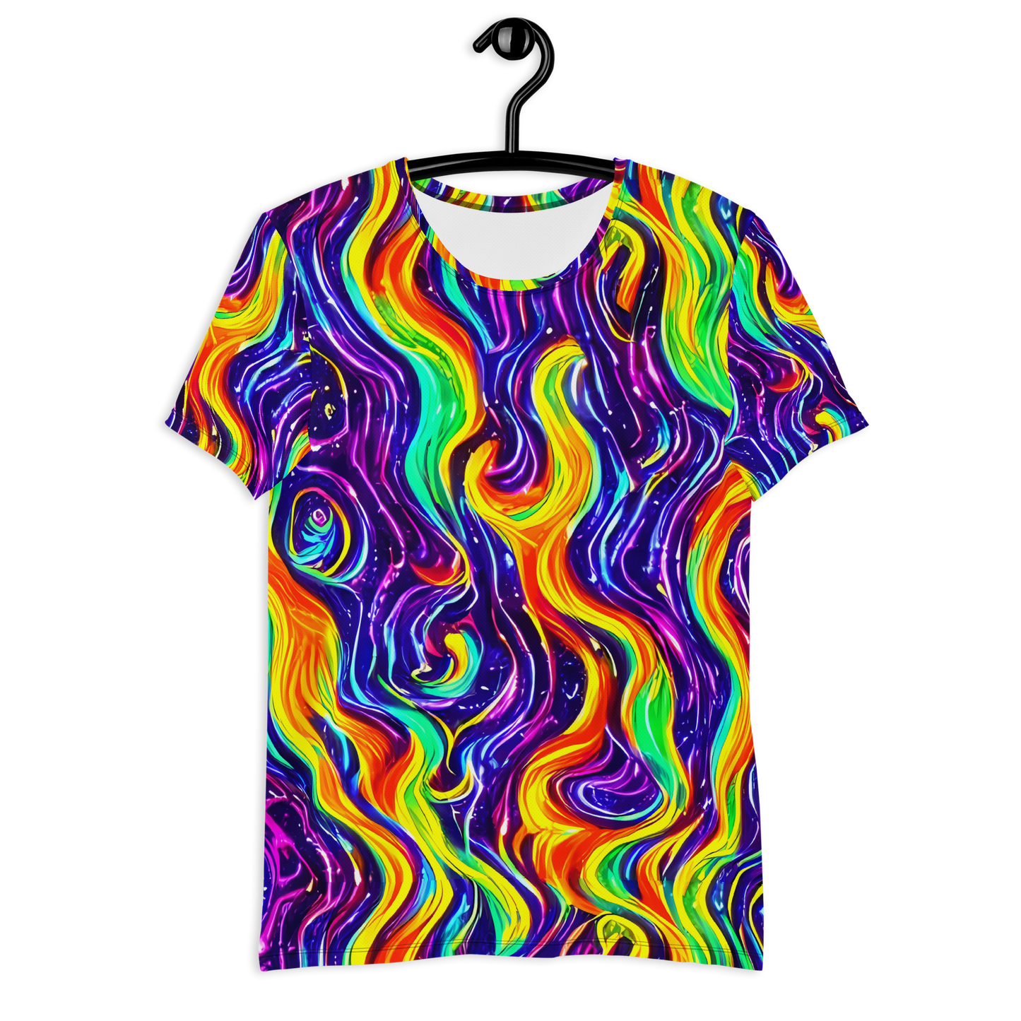 Men's Athletic T-Shirt - Galactic Flames