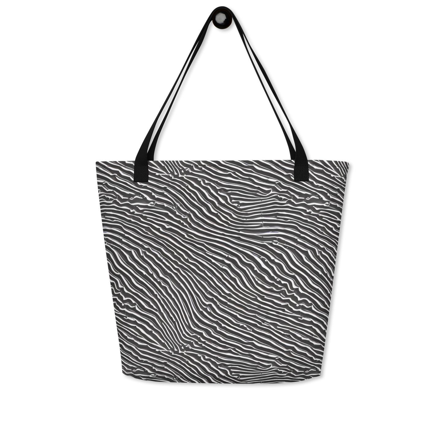 Large Tote Bag w/ Pocket - Hypnotic Waves