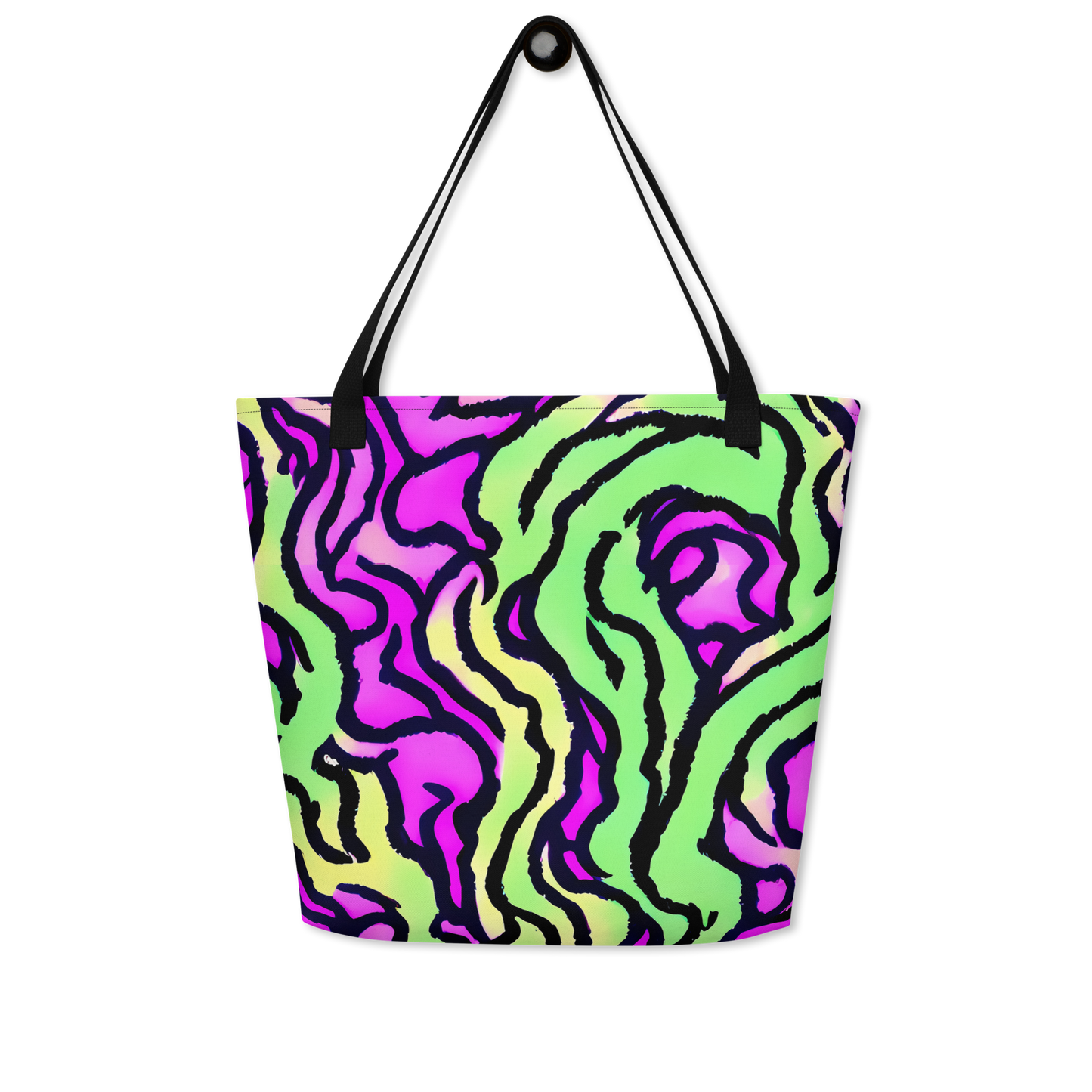 Large Tote Bag w/ Pocket - Mintchine Maze