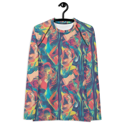 Women's Rash Guard - Neon Aurora