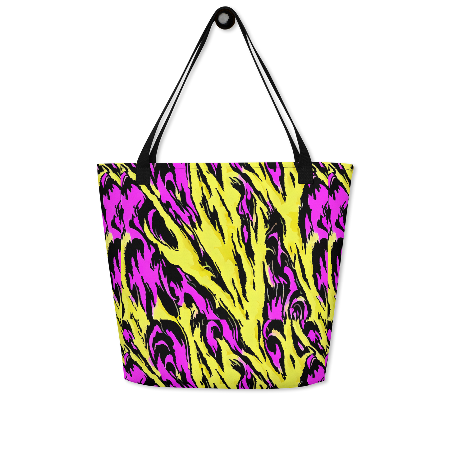 Large Tote Bag w/ Pocket - Neon Savanna