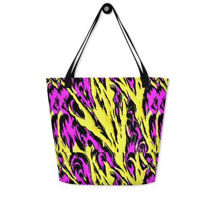 Large Tote Bag w/ Pocket - Neon Savanna