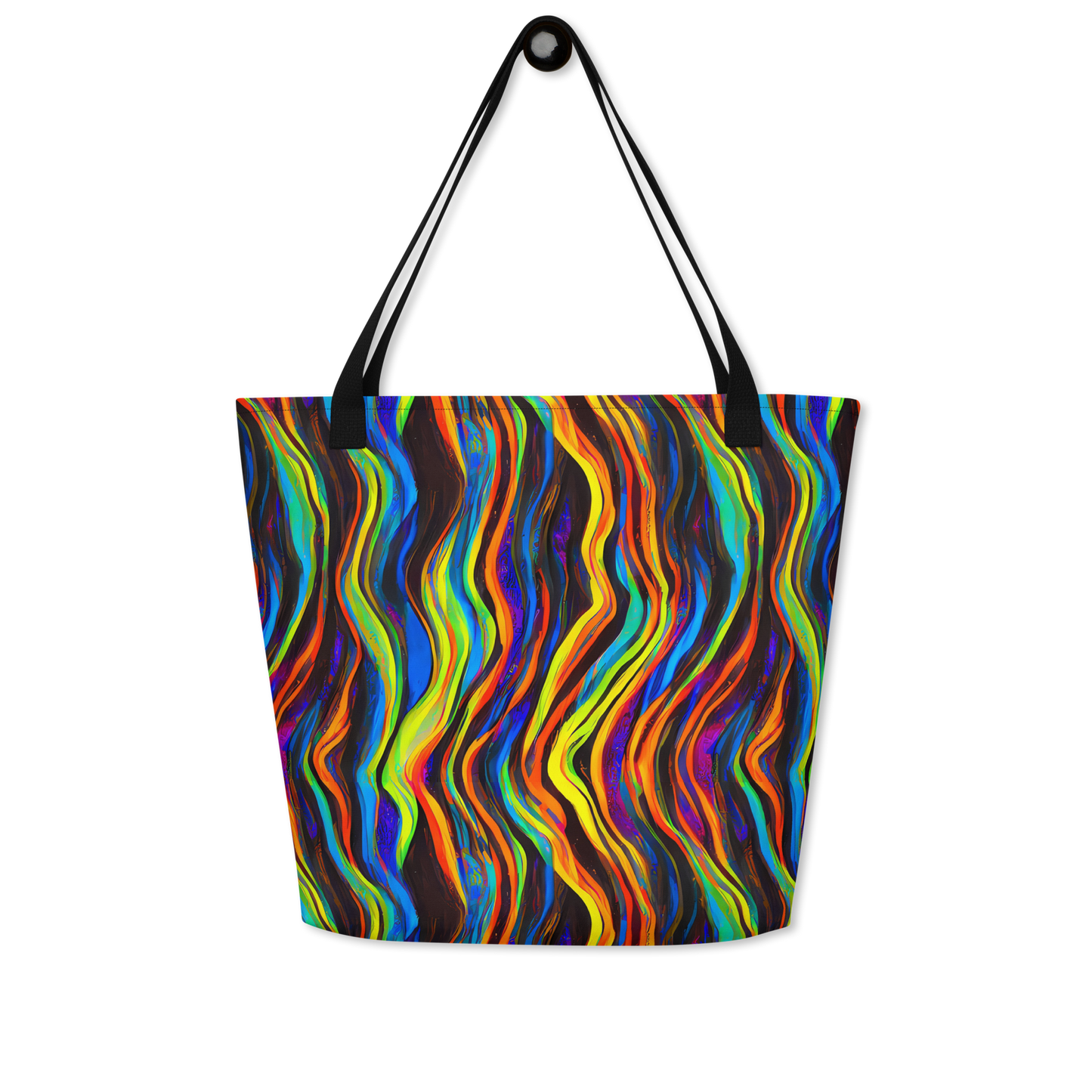 Large Tote Bag w/ Pocket - Celestial Waves
