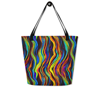 Large Tote Bag w/ Pocket - Celestial Waves